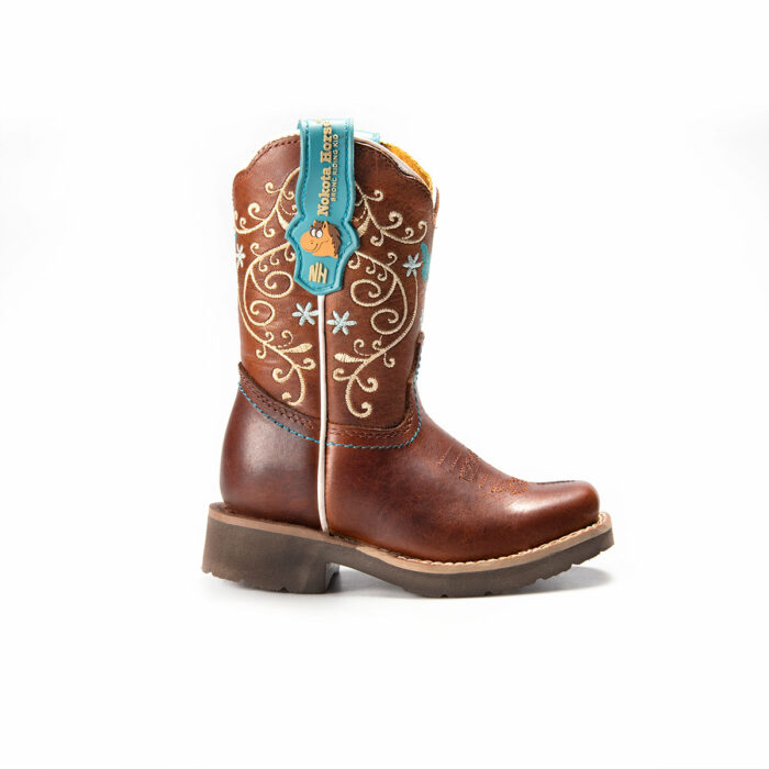 Botas Ni?a En Piel Autentica NoKota Jessy H10 1407 Oakwood - Imagen 1