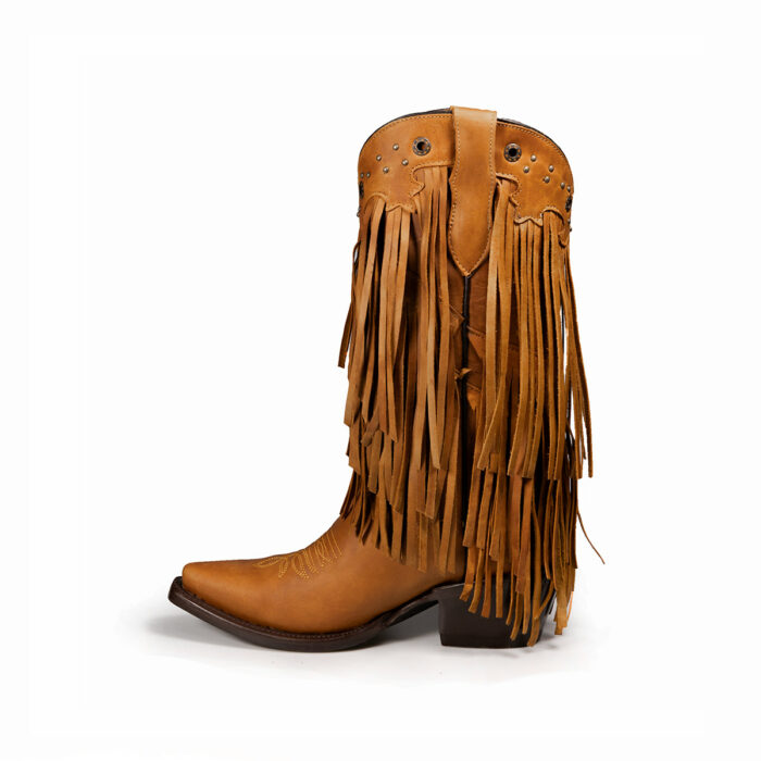 Botas Mujer En Piel Autentica Jar Boots Barbas 4502 - Imagen 6