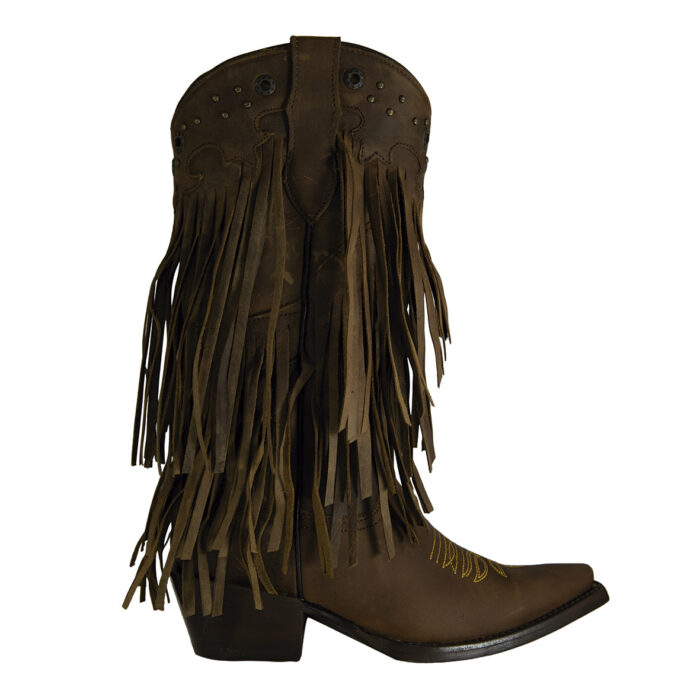 Botas Mujer En Piel Autentica Jar Boots Barbas 4502 - Imagen 1