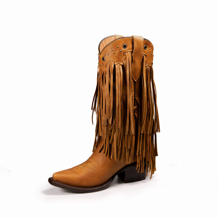 Botas Mujer En Piel Autentica Jar Boots Barbas 4502 - Imagen 9
