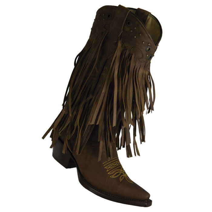 Botas Mujer En Piel Autentica Jar Boots Barbas 4502 - Imagen 3