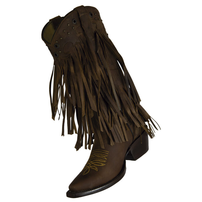 Botas Mujer En Piel Autentica Jar Boots Barbas 4502 - Imagen 7