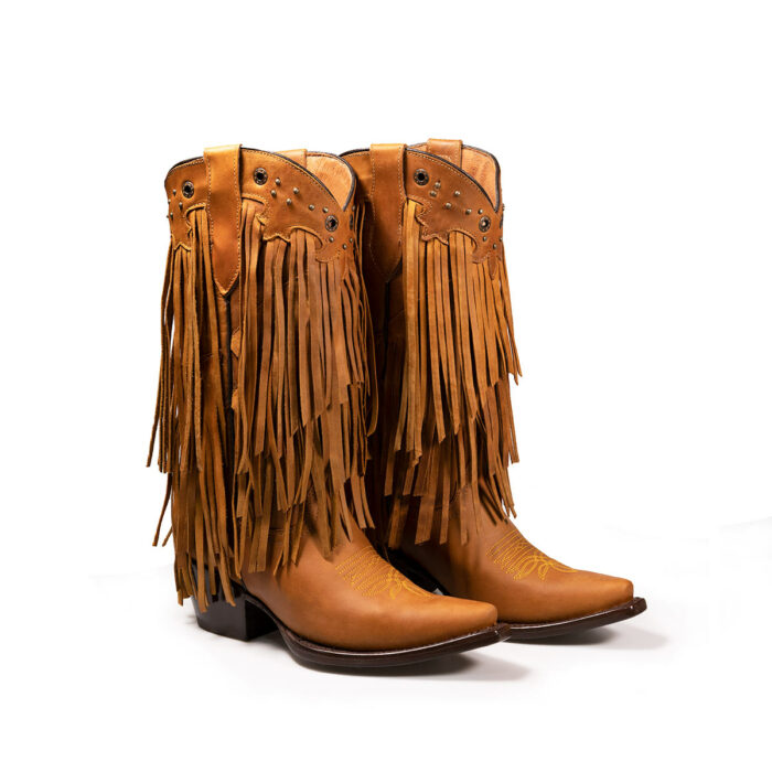 Botas Mujer En Piel Autentica Jar Boots Barbas 4502 - Imagen 2
