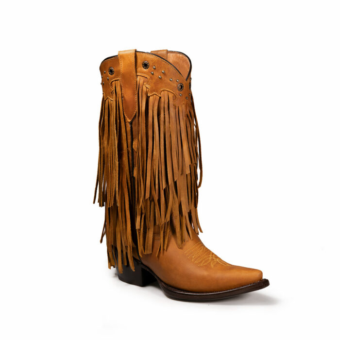 Botas Mujer En Piel Autentica Jar Boots Barbas 4502 - Imagen 8