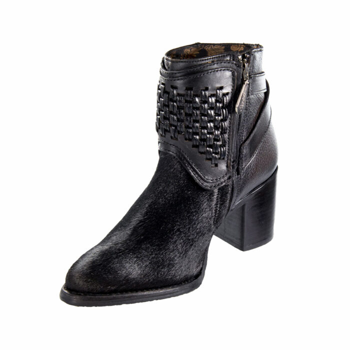 Botines Mujer En Piel Autentica Cuadra 4Q01RP Pelo Va Res - Imagen 4