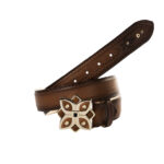 Cinturon Mujer En Piel Autentica Cuadra Cda10Rs