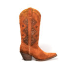 Botas Mujer Vaqueras En Piel Autentica Lyard Diana Ginger