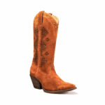 Botas Mujer Vaqueras En Piel Autentica Lyard Diana Ginger - Imagen 2