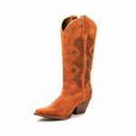 Botas Mujer Vaqueras En Piel Autentica Lyard Diana Ginger - Imagen 4