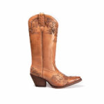 Botines Mujer Vaqueras En Piel Autentica Lyard Dalila Puma Peanut