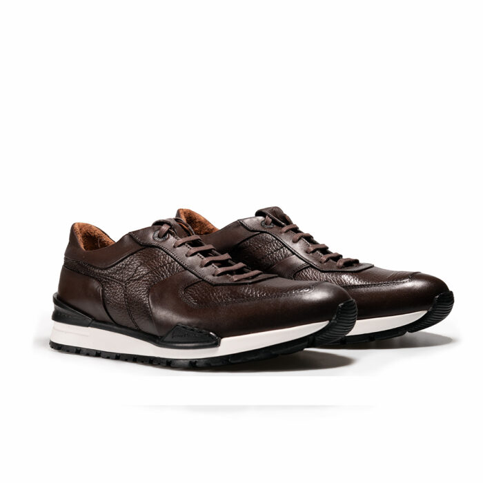 Sneakers Hombre Casuales En Piel Autentica Cuadra 132Tsvn - Imagen 3