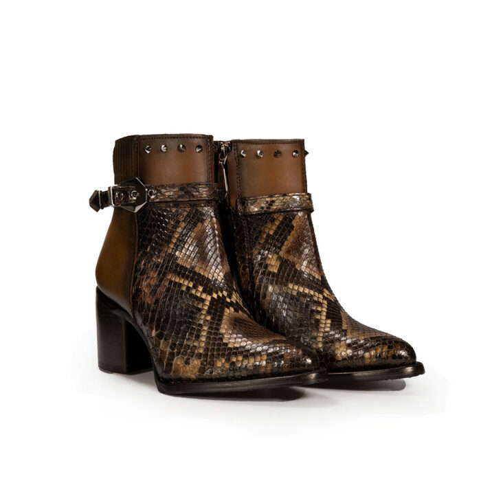 Botines Mujer En Piel Autentica Cuadra 4Q02PH Monaco - Imagen 3