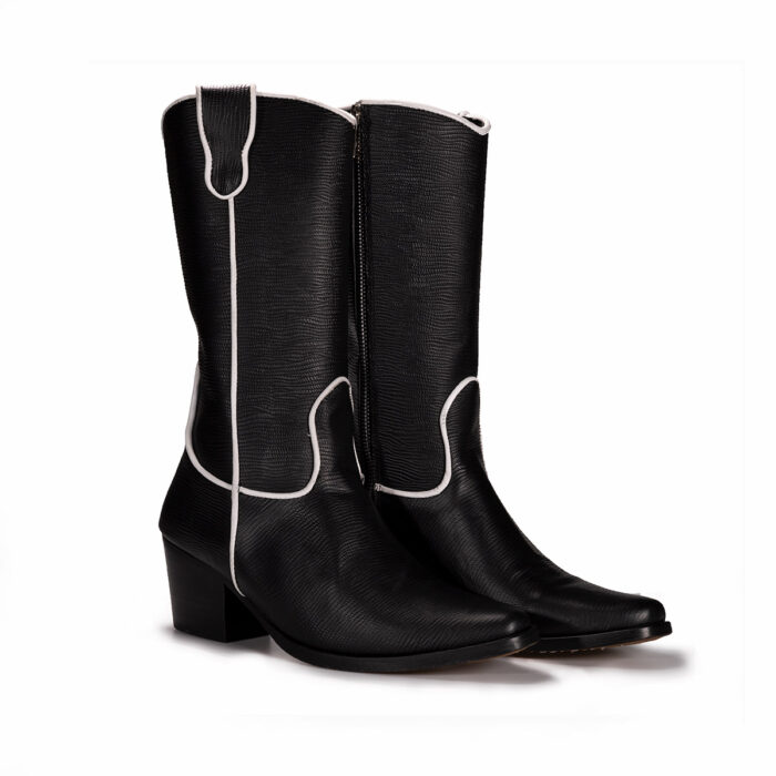 Botas Mujer En Piel Autentica VK SP4020 Zebra - Imagen 6