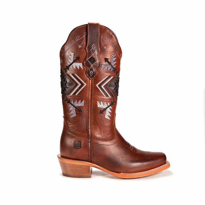 Botas Mujer En Piel Autentica Nokota Gema H10 Crazy Oakwood - Imagen 1