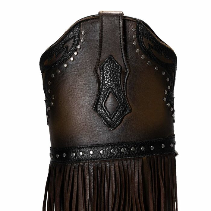 Botas Mujer Cuadra En Piel Autentica 1GAXRS Moraine - Imagen 5