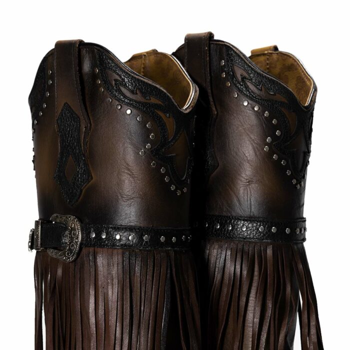 Botas Mujer Cuadra En Piel Autentica 1GAXRS Moraine - Imagen 7