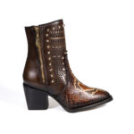 Botines Mujer En Piel Autentica Cuadra Piton 4P02PH