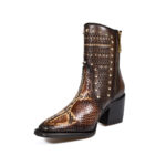 Botines Mujer En Piel Autentica Cuadra Piton 4P02PH - Imagen 4