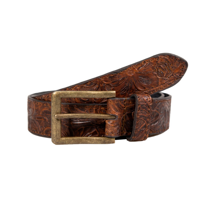 Cinturon Mujer En Piel Autentica Martelli Cincelado Mod151940 - Imagen 1