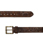 Cinturon Mujer En Piel Autentica Martelli Cincelado Mod151940 - Imagen 2