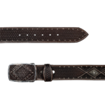 Cinturon Mujer En Piel Autentica Western Cinc Rombos C/Estoperol mod129191 - Imagen 3