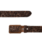 Cinturon Mujer En Piel Autentica Western Cincelado Florecita Mod129299 - Imagen 3