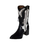 Botas Altas Mujer en Piel Autentica Cuadra 4Q09PH - Imagen 3
