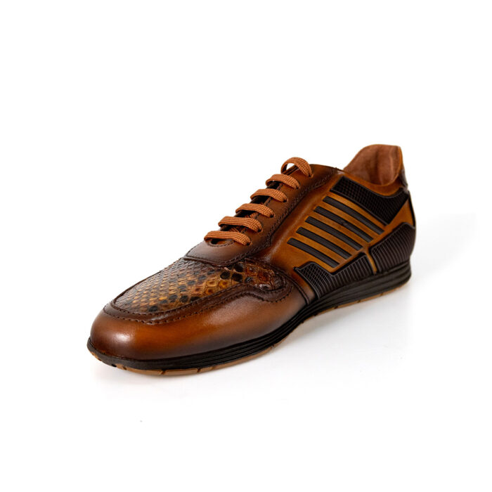 Sneakers Hombre en Piel Autentica Cuadra 82KPBST - Imagen 3