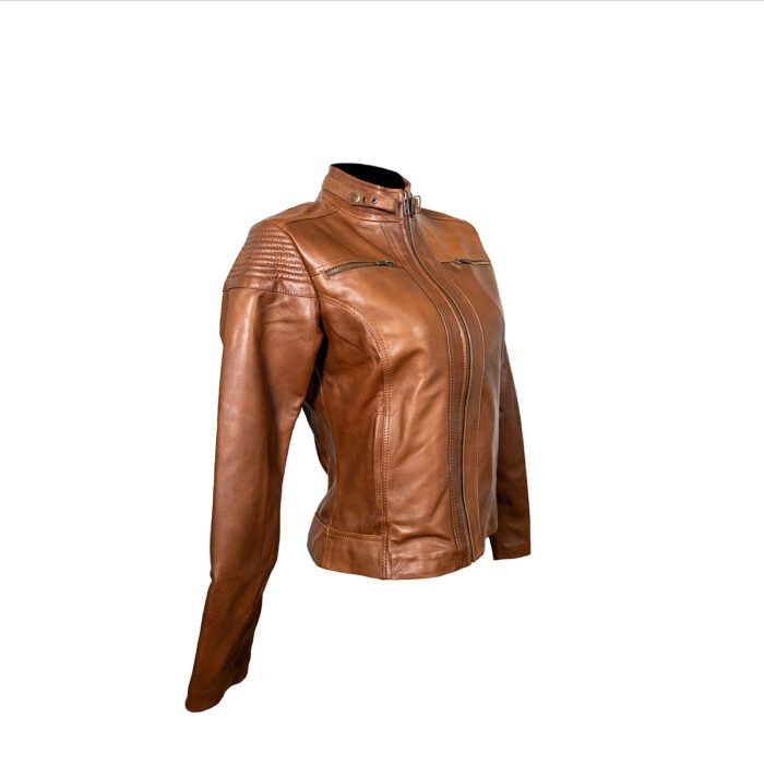 Chamarra Mujer en Piel Autentica MABO EDU Janet - Imagen 2