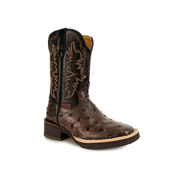 Bota Niño Alogo Mod035 Bunky Grabado Avestruz Nj - Imagen 2