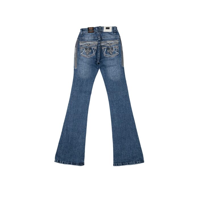 Pantalon Mujer Replicados mod0413 Acampanado T L Az - Imagen 2