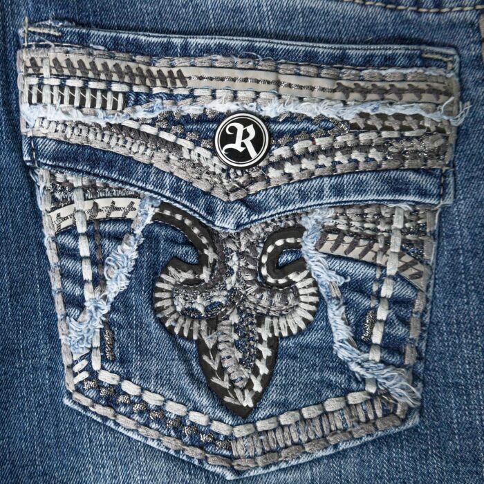 Pantalon Mujer Replicados mod0413 Acampanado T L Az - Imagen 3