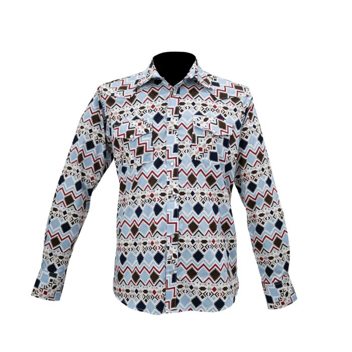 Camisa Hombre TNT 90089 Tribal Rojo/Azul - Imagen 1