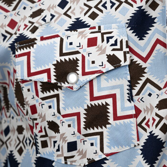 Camisa Hombre TNT 90089 Tribal Rojo/Azul - Imagen 3