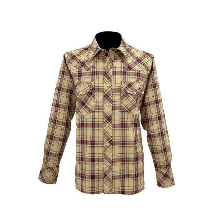 Camisa Hombre Cero Uno Tinto Cuadros - Imagen 1