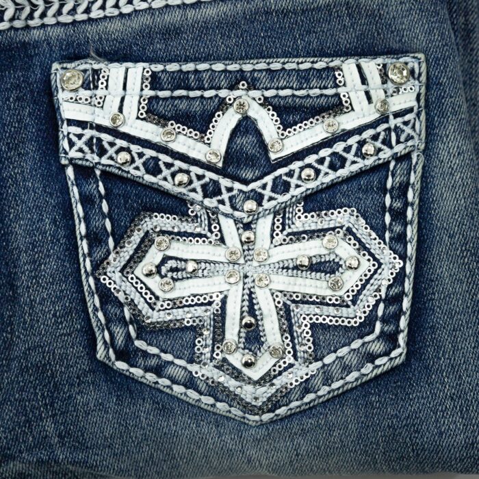 9006763-3.jpg Pantalon Mujer Max Denim 338 Cruz Bolsillo - Imagen 3